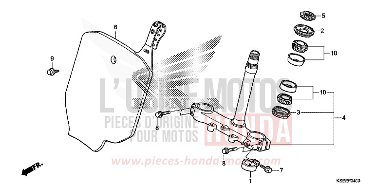 TIGE DE DIRECTION de CRF150R "Grandes Roues" EXTREME RED (R292) 2013